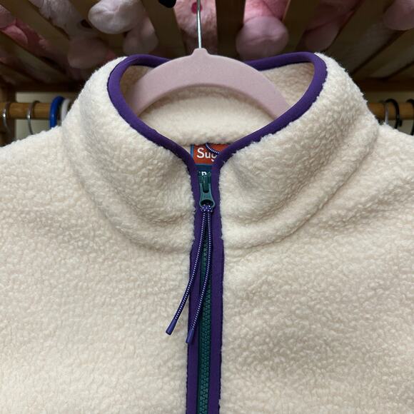 Sugarloaf Social Club Fleece Vest Cream Size Small Unisex - Picture 11 of 16